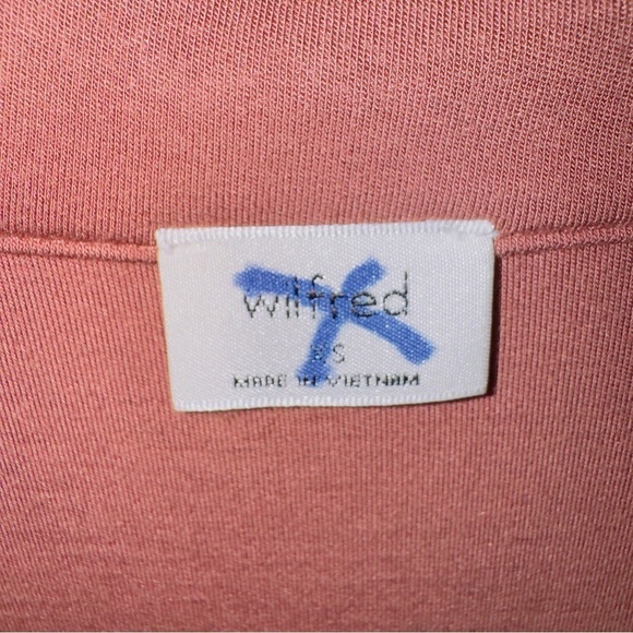 Wilfred NWT Short Sleeve Button Front Ruched Visit Shirt Dress in Mocha Sorbet - Picture 3 of 7